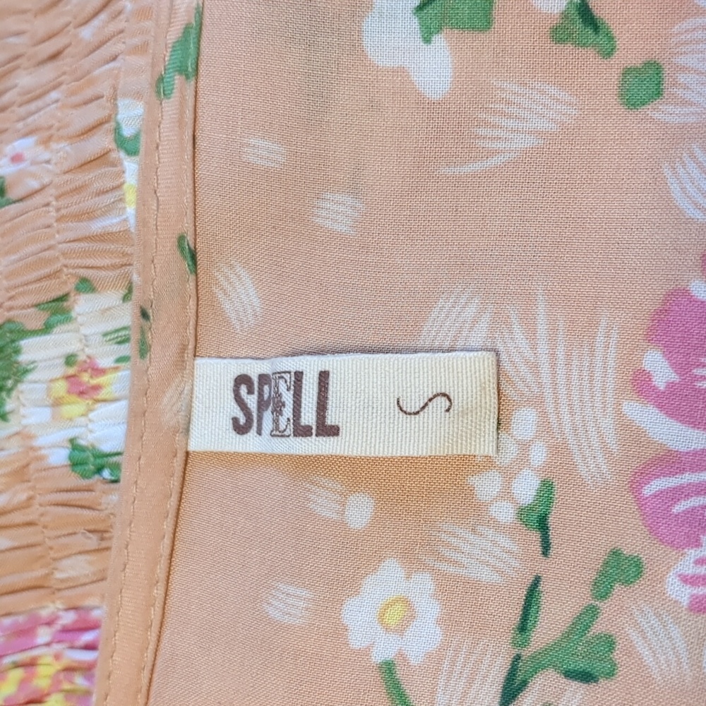 Spell Sundancer Gown Blush S Vintage Peach Maxi Dress - Picture 10 of 16